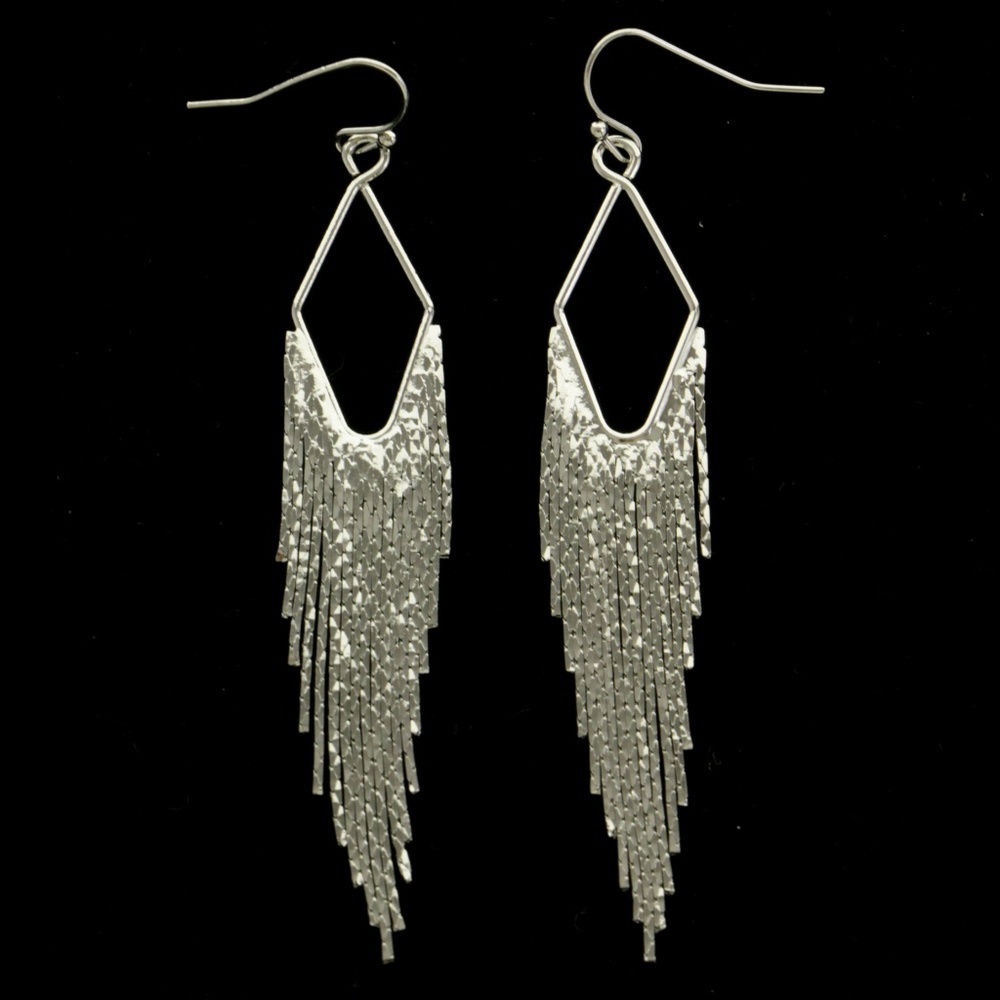 Express Dangle-Earrings Silver NWT - Picture 4 of 4